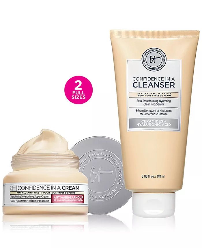 It Cosmetics Confidence in A Cream + Cleanser Full Size Set